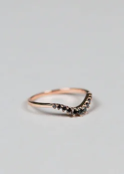 Anna Sheffield Black Diamond Tiara Curve Band