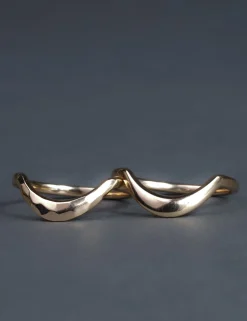 Anna Sheffield Calligraphic Hammered Curve Band