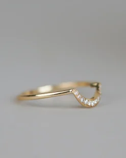 Anna Sheffield White Diamond Crescent Band