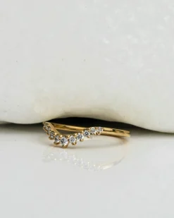 Anna Sheffield White Diamond Tiara Curve Band