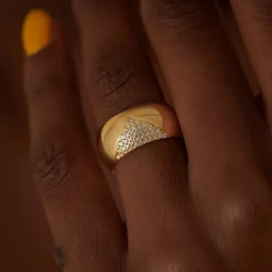Artemer Diamond Pave Wide Band