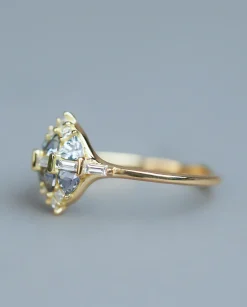 Artemer Teal Sapphire Cluster Ring