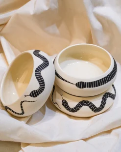 As Ceramics Snake Bowl