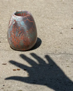 Concrete Cat Ovid Vase