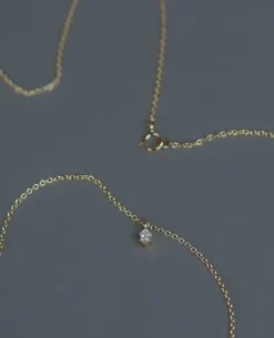 Eden Philippa Oval Diamond Charm Necklace