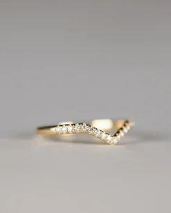Eden Philippa White Diamond Chevron Ii Band