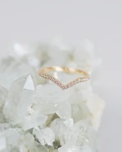 Eden Philippa White Diamond Chevron Ii Band