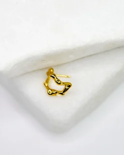 Faris Gold Plated Lava Dua Earring