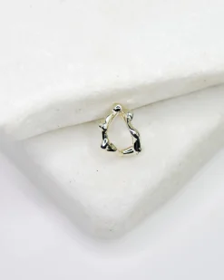 Faris Silver Lava Dua Earring