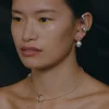 Faris Silver Warp Ear Cuff