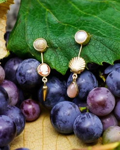 Grainne Morton Double Detachable Victorian Drop Earrings Moonstone And Cameo