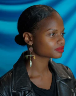 Grainne Morton Eye Cross Drop Earrings