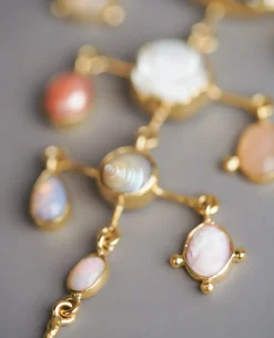 Grainne Morton Multilayer Balance Victorian Drop Earrings Peach