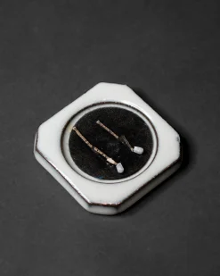 Hibi Tamba Incense Tray - Octagon White