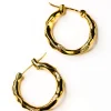 Joanna Laura Constantine Wave Hoops With Stones