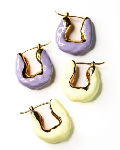 Joanna Laura Constantine Statement Wave Hoops Cream