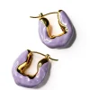 Joanna Laura Constantine Statement Wave Hoops Lavender