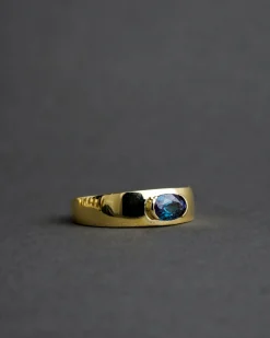Lindsay Lewis Alexandrite Wide Band Solitaire