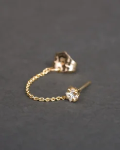 Lizzie Mandler Diamond Chain Huggie