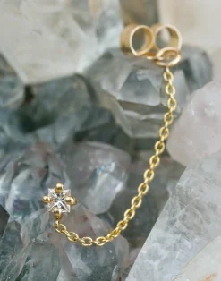 Lizzie Mandler Diamond Chain Huggie