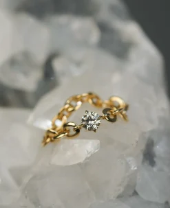 Lizzie Mandler Large Diamond Chain Ring