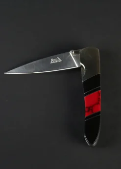 Santa Fe Stoneworks 4" Knife - Bloodstone & Jet
